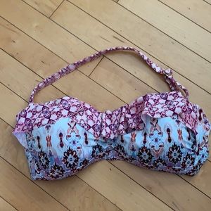 Swimsuits for all size 8 strapless bathing suit top ruffle detail